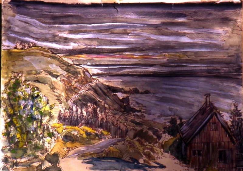 Watercolors Stinson Beach 1979